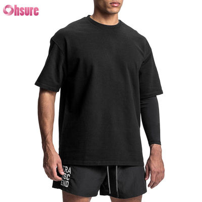 高品質 無地コットン ヴィンテージウォッシュ Tシャツ OEM ジム スポーツ オーバーサイズ メンズ Tシャツ