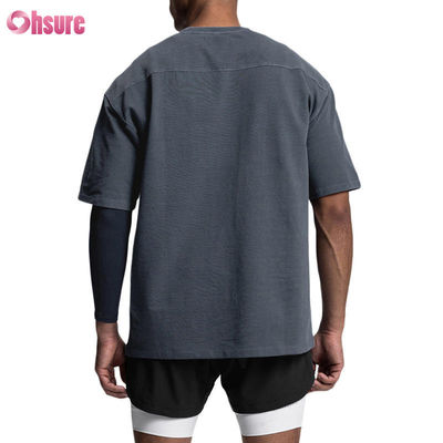高品質 無地コットン ヴィンテージウォッシュ Tシャツ OEM ジム スポーツ オーバーサイズ メンズ Tシャツ