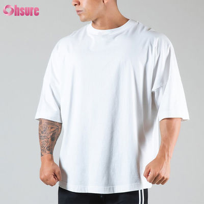 メンズジムボディビルフィットネスルーズカジュアルメンズ特大Tシャツベーシックスタイル