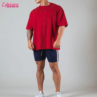 メンズジムボディビルフィットネスルーズカジュアルメンズ特大Tシャツベーシックスタイル