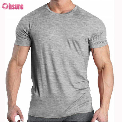 高品質プリント メンズ グラフィック 95%コットン 5%スパンデックス コンプレッション Tシャツ 伸縮性 ストレッチ 通気性 ジム 半袖 Tシャツ