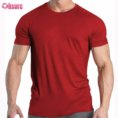 高品質プリント メンズ グラフィック 95%コットン 5%スパンデックス コンプレッション Tシャツ 伸縮性 ストレッチ 通気性 ジム 半袖 Tシャツ