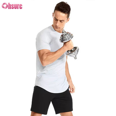卸売 アメリカサイズ フィットネス服 男性 ジム スポーツTシャツ 透気性 高弾性 速乾 走行 スリムフィットTシャツ