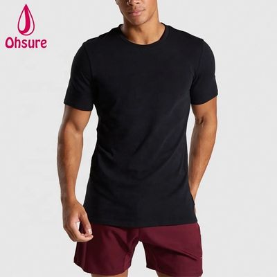 スリムフィットコットン スパンデックス メンズ ジム Tシャツ ボディビル Tシャツ ワークアウト ウェア 高品質 メンズ カジュアル プリント