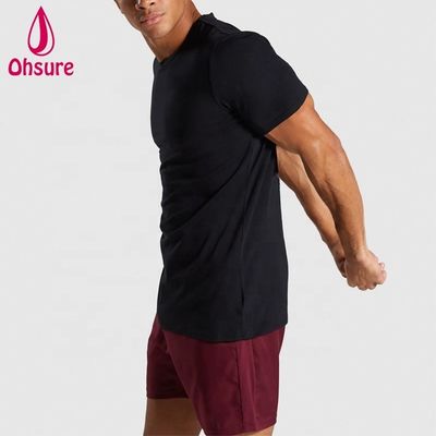 スリムフィットコットン スパンデックス メンズ ジム Tシャツ ボディビル Tシャツ ワークアウト ウェア 高品質 メンズ カジュアル プリント