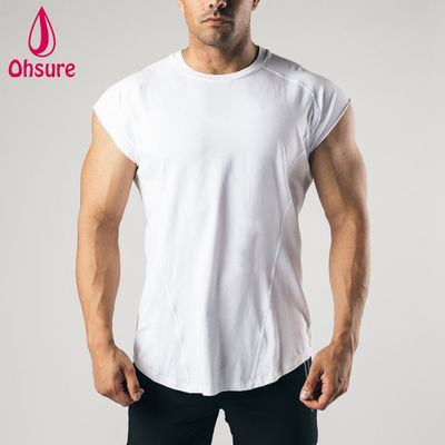 プリント印刷 ノースリーブTシャツ ローカットアーム メンズ ワークアウト ウェア トレーニング ジム トップ メンズ Tシャツ カジュアル 無地 Tシャツ 無地シャツ