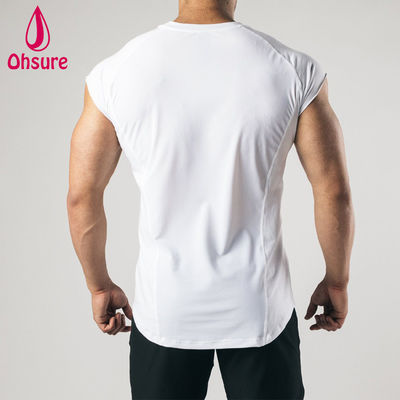 プリント印刷 ノースリーブTシャツ ローカットアーム メンズ ワークアウト ウェア トレーニング ジム トップ メンズ Tシャツ カジュアル 無地 Tシャツ 無地シャツ
