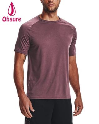 92% ポリエステル 8% スパンデックス メンズスポーツ ドライ クイック Tシャツ 卸売 フィットネスウェア アクティブジム アパレル Tシャツ 男性用 カジュアルプリント
