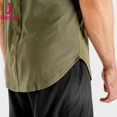 新着品 軽量 透気性 アスリート 男性 フィットネス 乾燥しやすい布 スパンデックス エラスタイン 男性服 シャツ