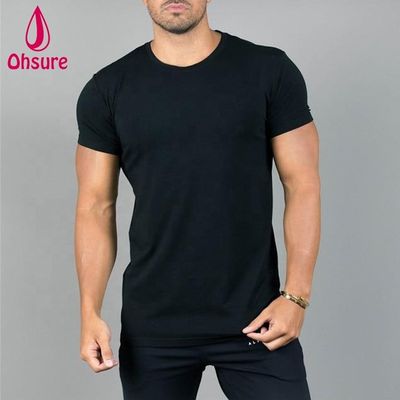 カスタム印刷スポーツ半袖メンズワークアウトジムTシャツフィットネスジムコンプレッションブラックカジュアルプリントパターンニットOEM