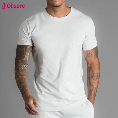 新しいカジュアルメンズスポーツウェアフィットネスジムウェア無地TシャツTシャツ竹フィットジムシャツカスタムスポーツTシャツ