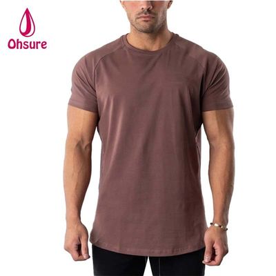 男性用 筋トレシャツ ランニングスポーツ トップジム 男性用 綿 スパンデックスTシャツ