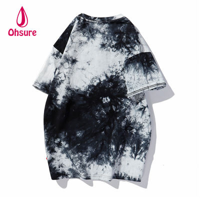 Ohsure 2023 Tシャツ カスタマイズ ウォッシングコットン 絞り染め Tシャツ ストリートウェア 半袖 夏 ユニセックス メンズ カジュアル プリントパターン