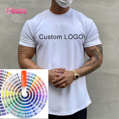 男性用 スポーツウェア ジム ファッション バッグスポーツ服 卸売 休憩式 プリント ジム 男性用Tシャツ