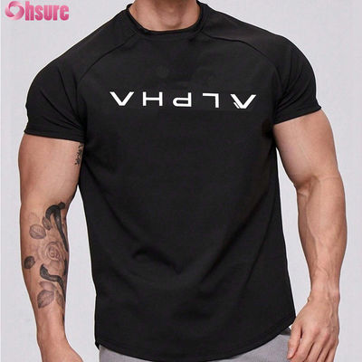 卸売 高品質 クイック ドライ ランニング アスレティック 男性 スポーツ Tシャツ カスタム ロゴ ワークアウト ジム コットン ショート スポーツ Tシャツ