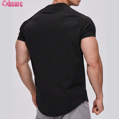 卸売 高品質 クイック ドライ ランニング アスレティック 男性 スポーツ Tシャツ カスタム ロゴ ワークアウト ジム コットン ショート スポーツ Tシャツ